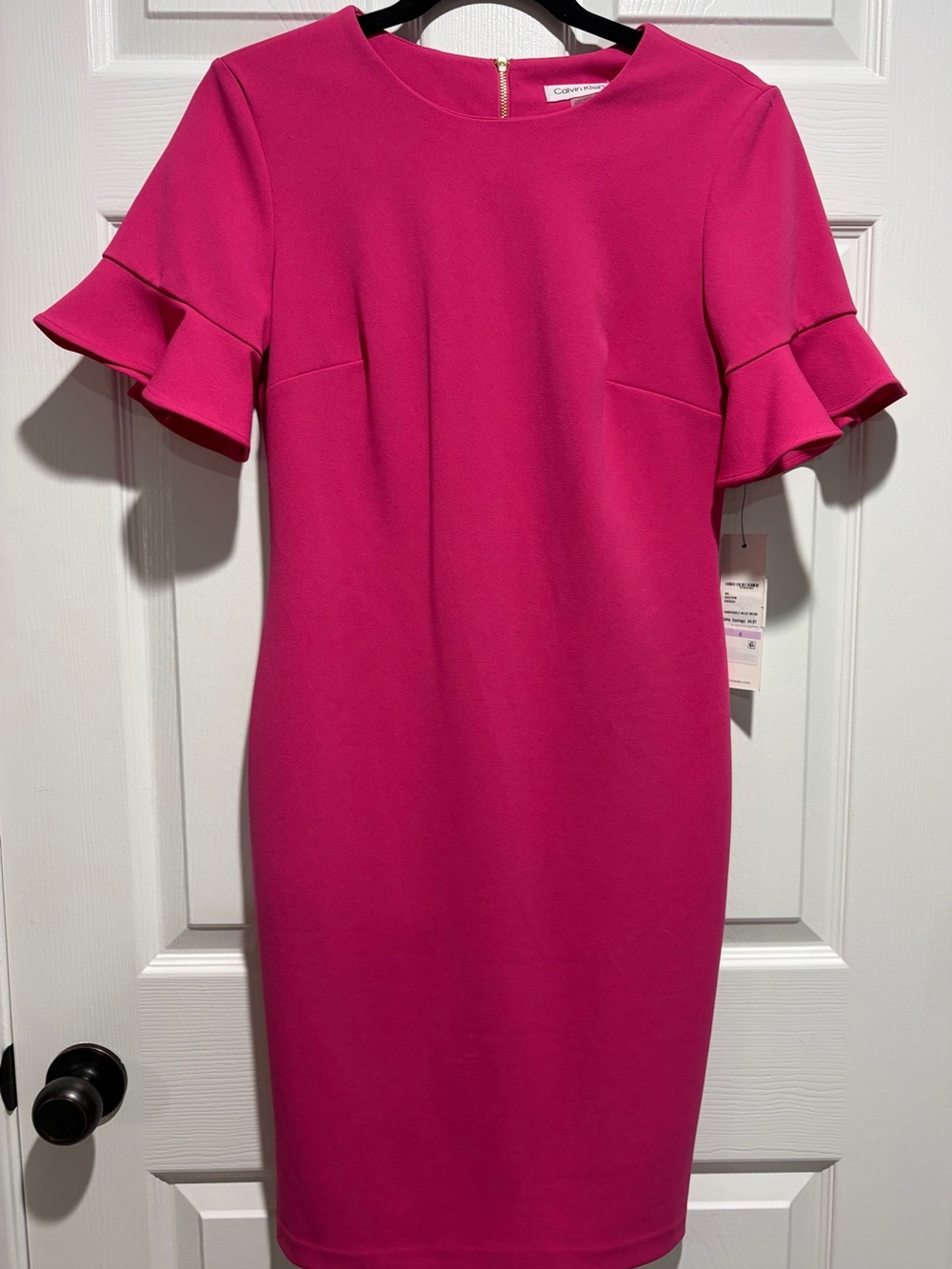 NWT Calvin Klein Flutter Sleeve Sheath Dress – Size 6
